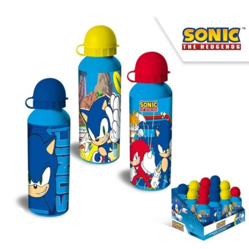 KIDS LICENSING - Alumínium ivópalack Ježko Sonic / piros kupak