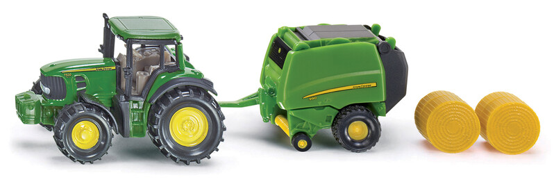 SIKU - Blister - John Deere traktor bálaformálóval